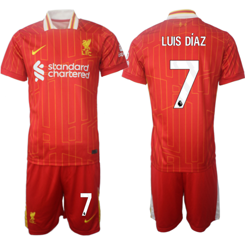 Men 2024-2025 Club Liverpool home red 7 Soccer Jersey